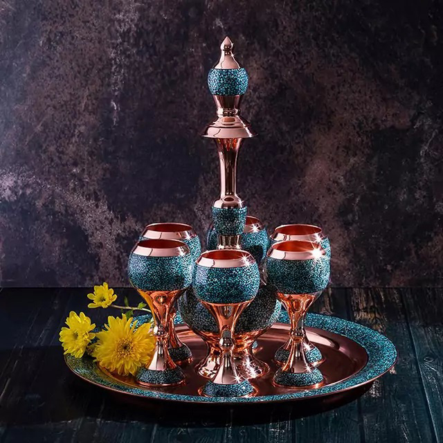 Picture of Tattoo turquoise wine service